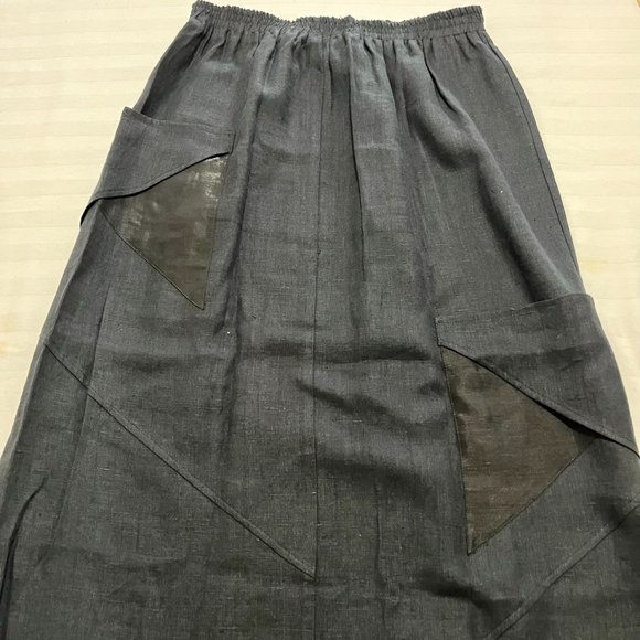 Krakerz 100% Linen Maxi Skirt Size L - Picture 5 of 11